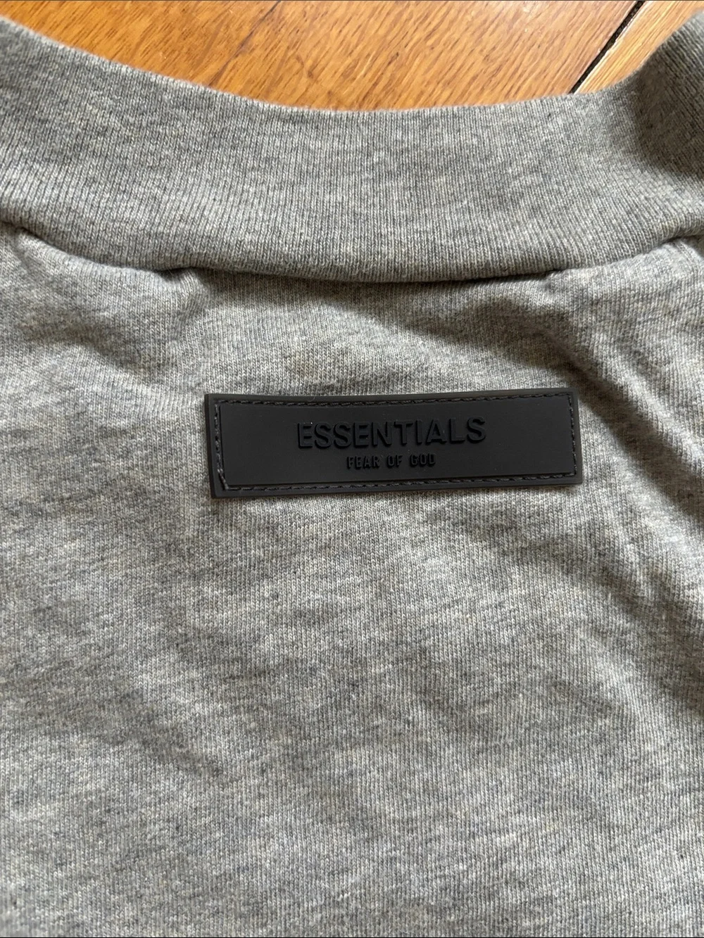 Essentials Fear Of God Heather Grey Short Sleeve Crew Neck Tee